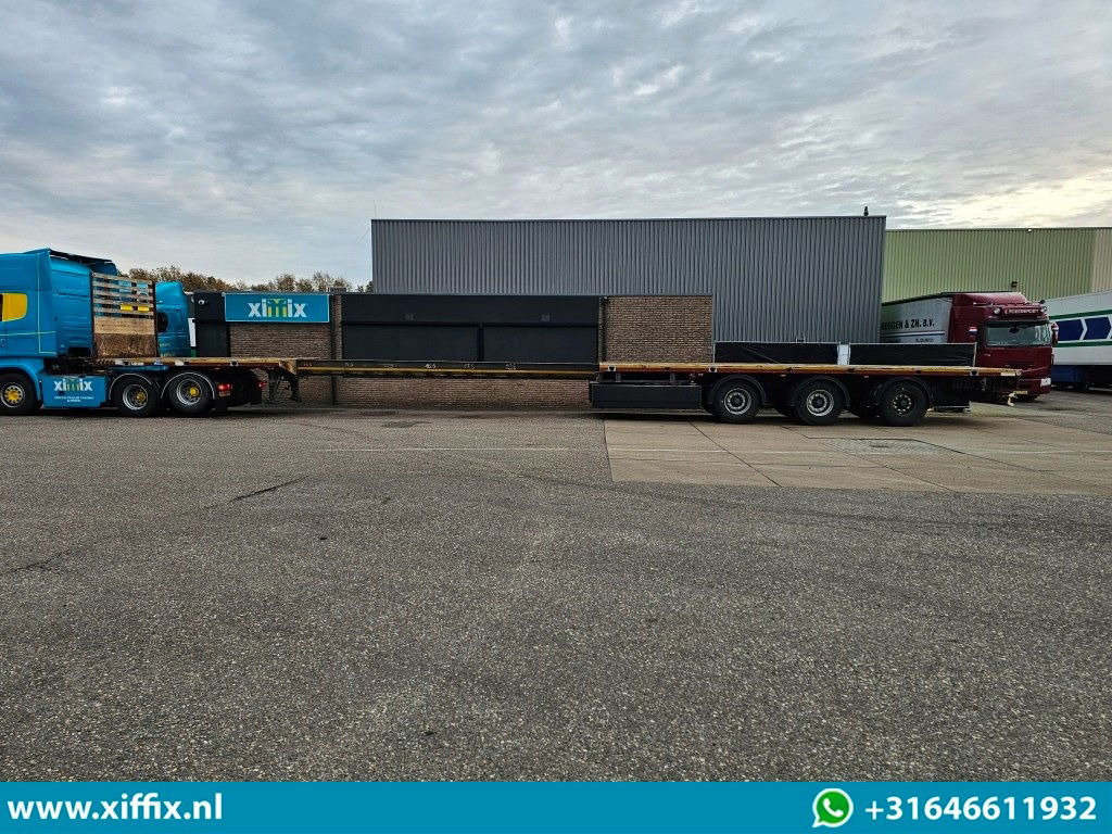 Naczepa platforma/ Burtowa Meusburger 3-ass. Vlakke uitschuifbare oplegger / 3x gestuurd: zdjęcie 13