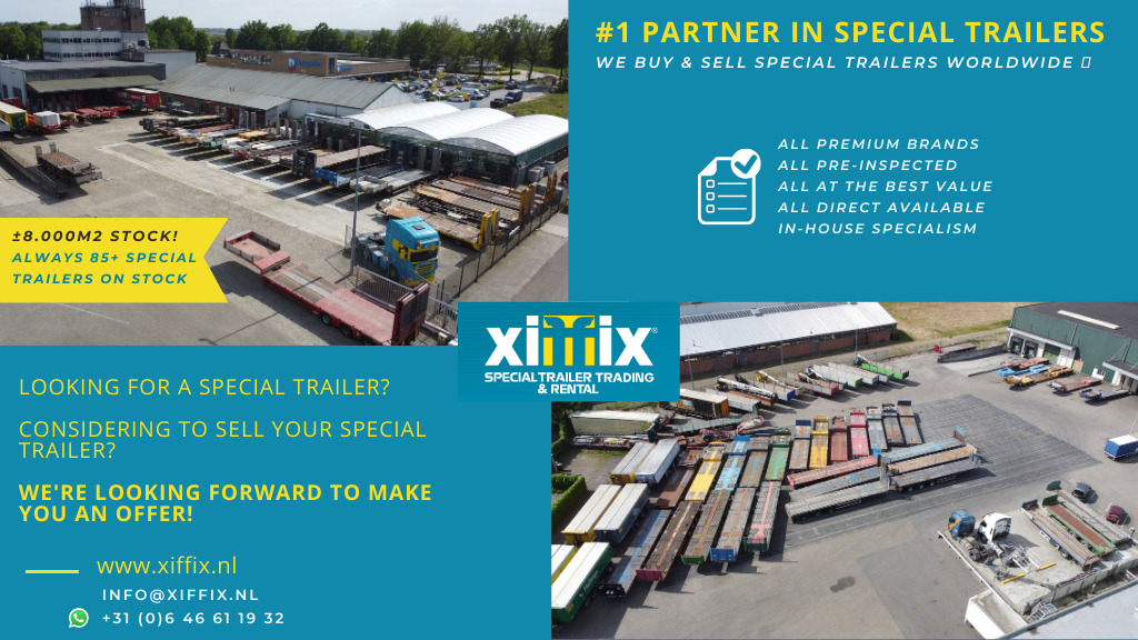 Naczepa platforma/ Burtowa Meusburger 3-ass. Vlakke uitschuifbare oplegger / 3x gestuurd: zdjęcie 16