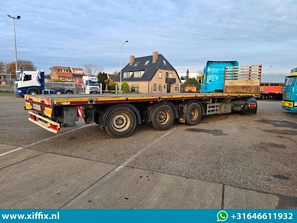 Naczepa platforma/ Burtowa Meusburger 3-ass. Vlakke uitschuifbare oplegger / 3x gestuurd: zdjęcie 6