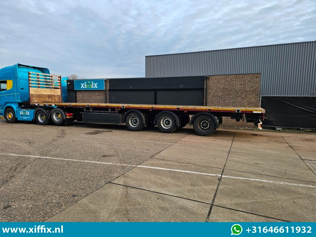 Naczepa platforma/ Burtowa Meusburger 3-ass. Vlakke uitschuifbare oplegger / 3x gestuurd: zdjęcie 10