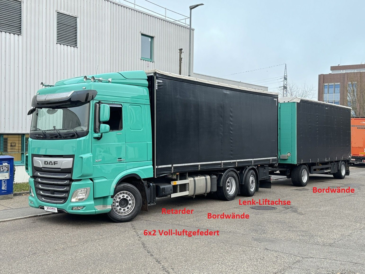 DAF XF480 6x2 Schiebeplane-Zug Bordwände Lenkachse - Samochód ciężarowy plandeka: zdjęcie 1 DAF XF480 6x2 Schiebeplane-Zug Bordwände Lenkachse - Samochód ciężarowy plandeka: zdjęcie 1