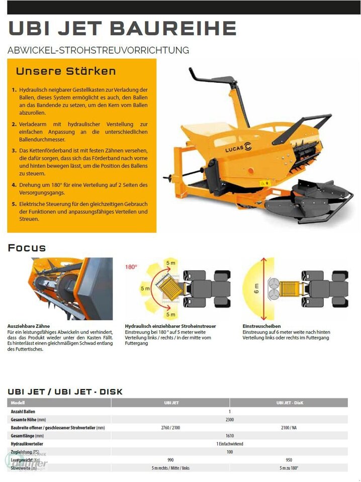 Lucas UBI JET Anbau Dreipunkt - Owijarka do bel: zdjęcie 1 Lucas UBI JET Anbau Dreipunkt - Owijarka do bel: zdjęcie 1