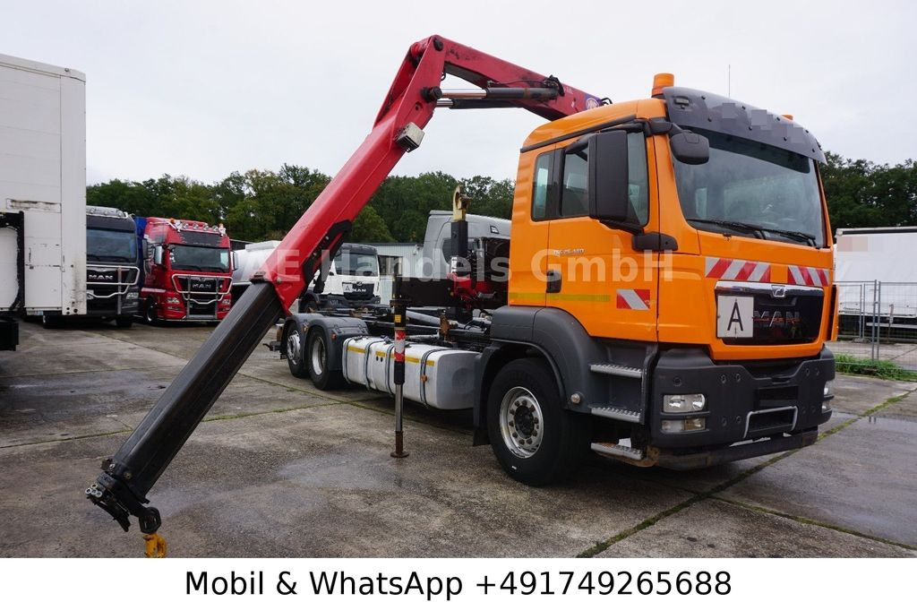 MAN TGS 26.400 BL *Hyva-20.60S/HMF-1444-22/Lenk+Lift MAN TGS 26.400 BL *Hyva-20.60S/HMF-1444-22/Lenk+Lift - Ciężarówka hakowiec, Samochod ciężarowy z HDS: zdjęcie 1 MAN TGS 26.400 BL *Hyva-20.60S/HMF-1444-22/Lenk+Lift MAN TGS 26.400 BL *Hyva-20.60S/HMF-1444-22/Lenk+Lift - Ciężarówka hakowiec, Samochod ciężarowy z HDS: zdjęcie 1