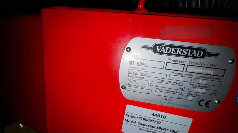 Vaderstad Spirit 600C combisåmaskine Spirit ST 600C - Siewnik: zdjęcie 3 Vaderstad Spirit 600C combisåmaskine Spirit ST 600C - Siewnik: zdjęcie 3