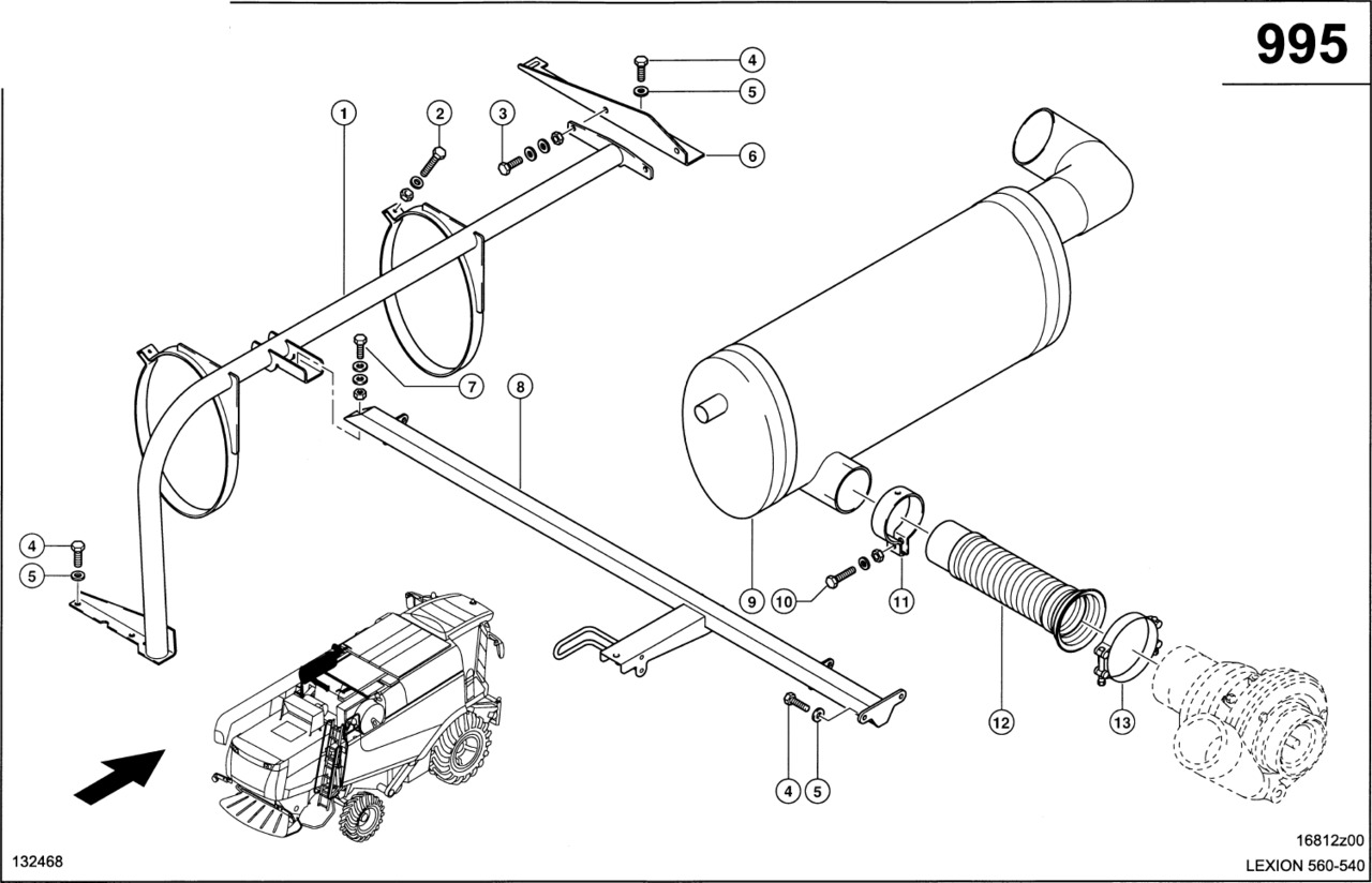 Claas Lexion 560 TŁUMIK 0007439551 (Silnik c6.6, c10, c13; układ wydechowy) - Tłumik do Maszyn rolniczych: zdjęcie 1 Claas Lexion 560 TŁUMIK 0007439551 (Silnik c6.6, c10, c13; układ wydechowy) - Tłumik do Maszyn rolniczych: zdjęcie 1