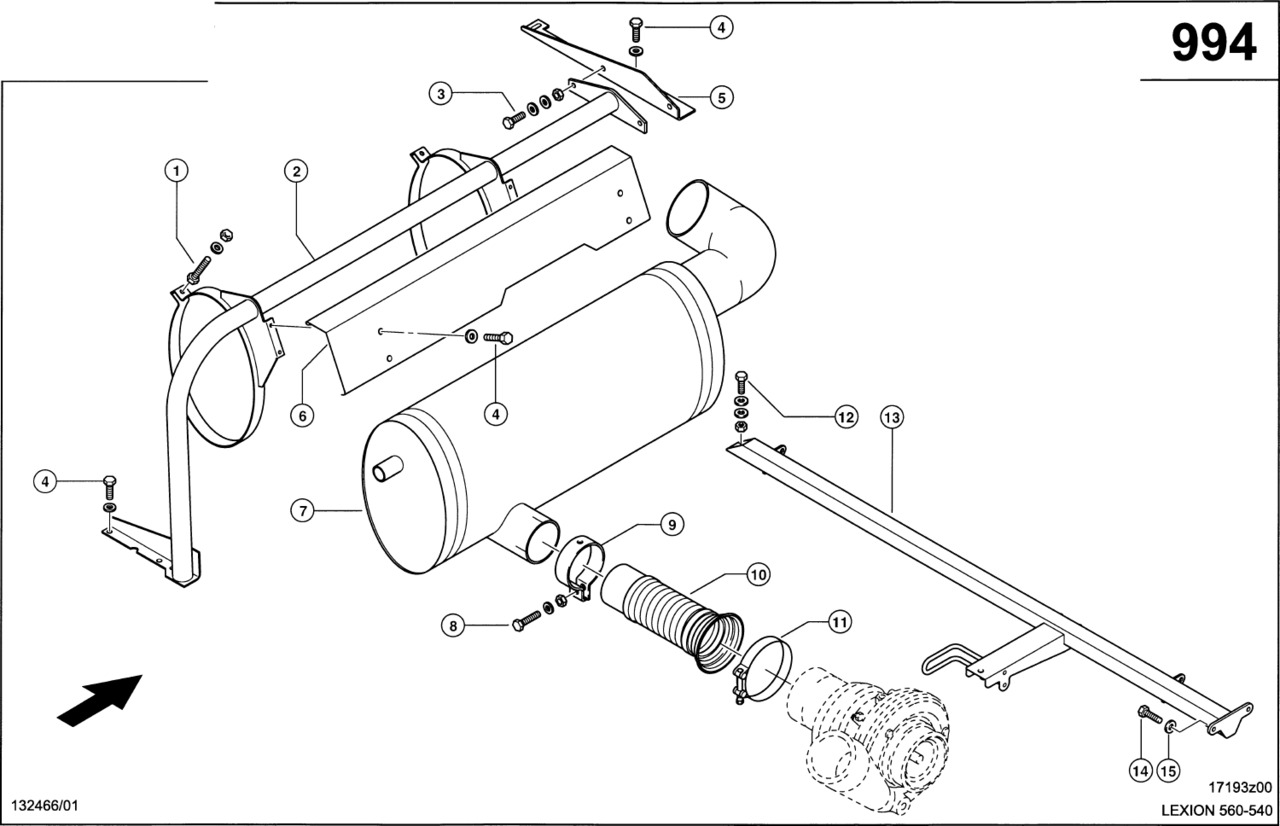 Claas Lexion 560 TŁUMIK 0007619111 (Silnik cat c9, 3126b; układ wydechowy) - Tłumik do Maszyn rolniczych: zdjęcie 1 Claas Lexion 560 TŁUMIK 0007619111 (Silnik cat c9, 3126b; układ wydechowy) - Tłumik do Maszyn rolniczych: zdjęcie 1