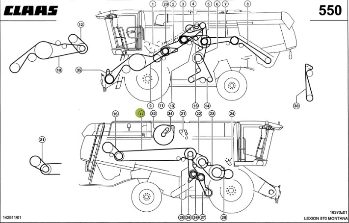 Claas Lexion - pas klinowy napędu głównego 0006449610 644961.0 NOWY - Pasek do Kombajnów zbożowych: zdjęcie 2 Claas Lexion - pas klinowy napędu głównego 0006449610 644961.0 NOWY - Pasek do Kombajnów zbożowych: zdjęcie 2