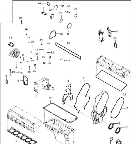 John Deere 9470RX - Zestaw uszczelki RE535195 (Silnik) - Uszczelka silnika do Maszyn rolniczych: zdjęcie 1 John Deere 9470RX - Zestaw uszczelki RE535195 (Silnik) - Uszczelka silnika do Maszyn rolniczych: zdjęcie 1