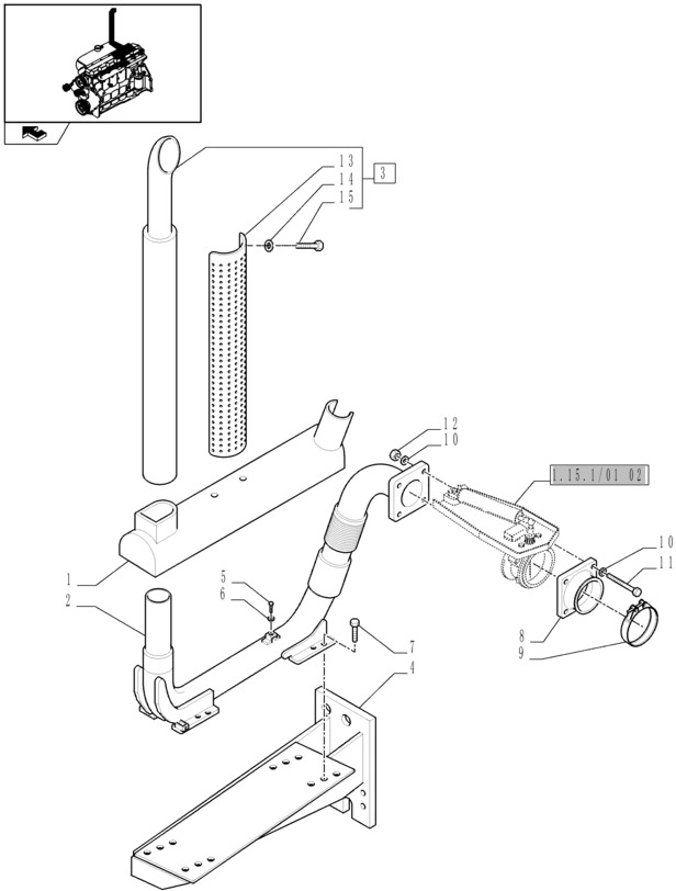 New Holland T6010 Rura ukladu wydech 84138203 - Rura wydechowa do Traktorów rolniczych: zdjęcie 1 New Holland T6010 Rura ukladu wydech 84138203 - Rura wydechowa do Traktorów rolniczych: zdjęcie 1