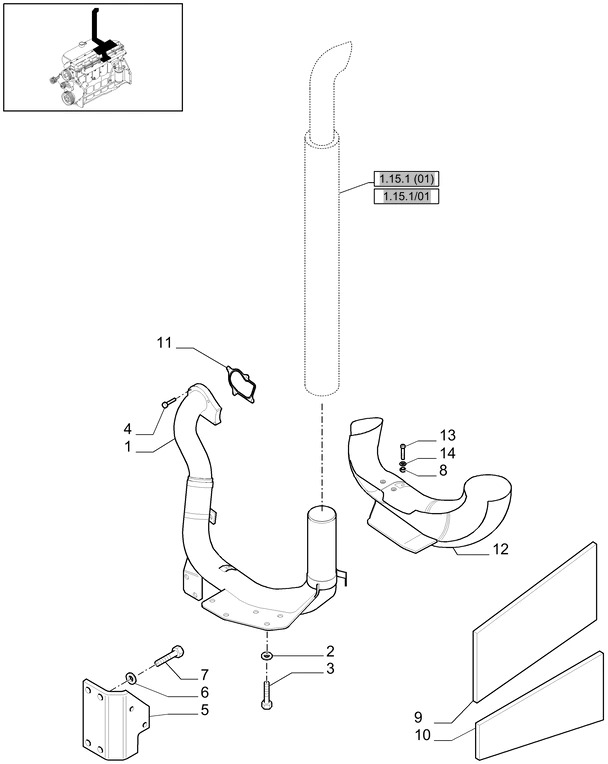 New Holland T6010 Rura ukladu wydech 84263760 - Rura wydechowa do Traktorów rolniczych: zdjęcie 1 New Holland T6010 Rura ukladu wydech 84263760 - Rura wydechowa do Traktorów rolniczych: zdjęcie 1