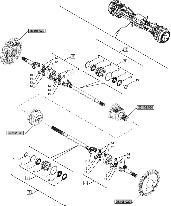 New Holland T6070 Półoś 14t, 1047,15mm l 47925815 - Półoś do Maszyn rolniczych: zdjęcie 1 New Holland T6070 Półoś 14t, 1047,15mm l 47925815 - Półoś do Maszyn rolniczych: zdjęcie 1