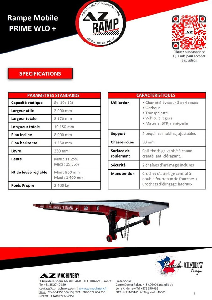 AZ RAMP-PRIME PRIME WLO + 8 . Industrial Mobil Loading Ramp - Rampa załadunkowa: zdjęcie 4 AZ RAMP-PRIME PRIME WLO + 8 . Industrial Mobil Loading Ramp - Rampa załadunkowa: zdjęcie 4