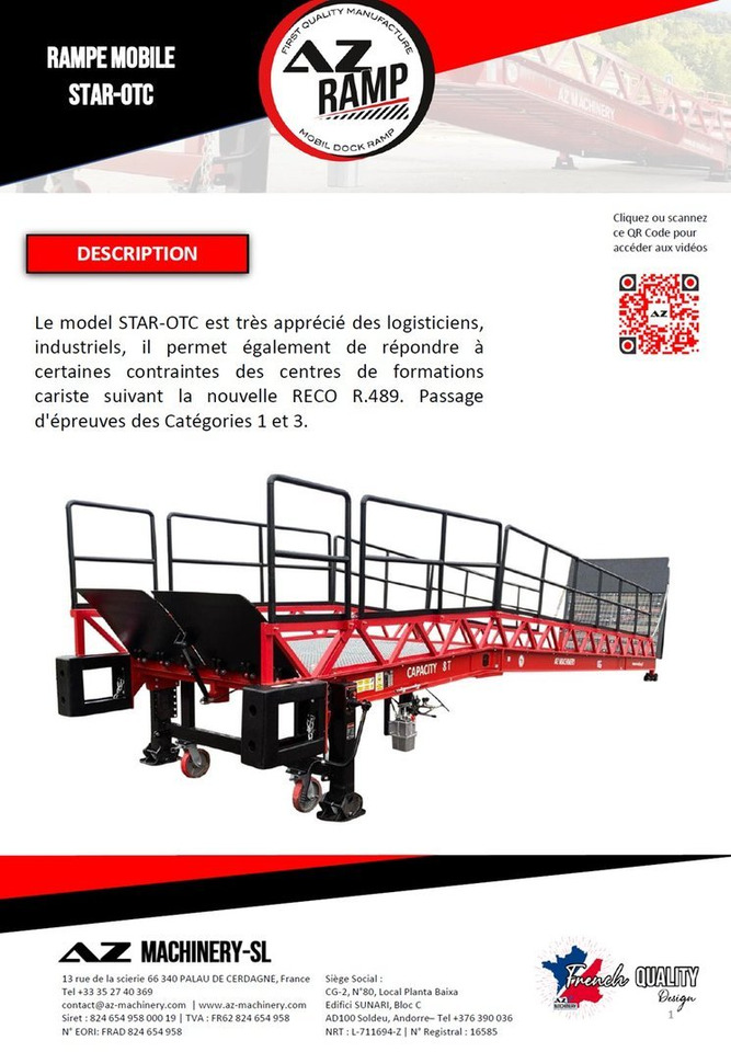 Loading Ramp with with hydraulic folding bridge - AZ RAMP - STAR-OTC- 8T. 8 ton capacity - Rampa załadunkowa: zdjęcie 2 Loading Ramp with with hydraulic folding bridge - AZ RAMP - STAR-OTC- 8T. 8 ton capacity - Rampa załadunkowa: zdjęcie 2