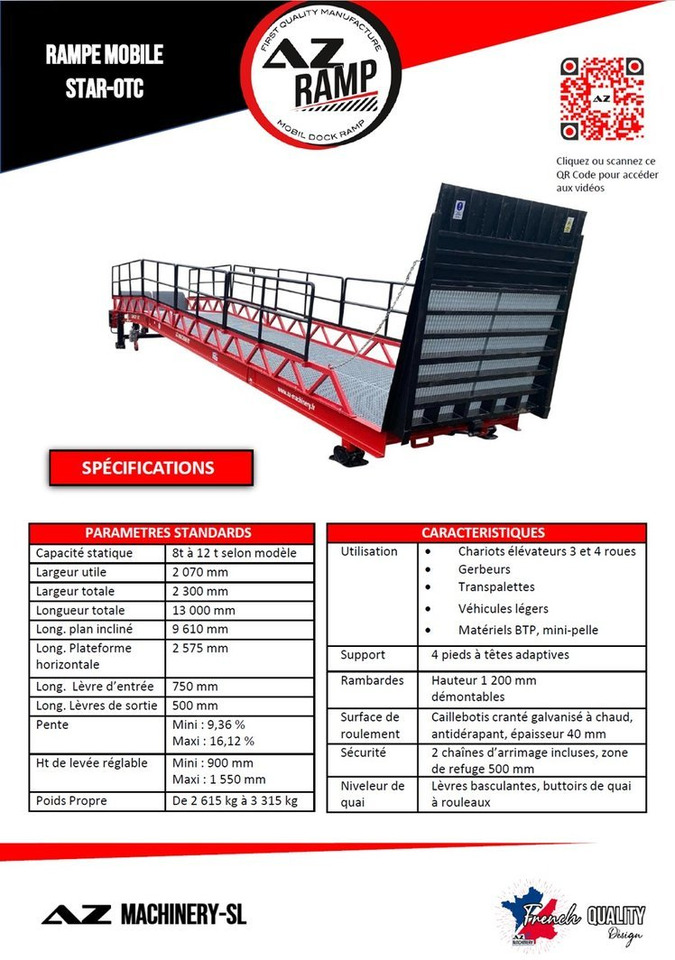 Loading Ramp with with hydraulic folding bridge - AZ RAMP - STAR-OTC- 8T. 8 ton capacity - Rampa załadunkowa: zdjęcie 4 Loading Ramp with with hydraulic folding bridge - AZ RAMP - STAR-OTC- 8T. 8 ton capacity - Rampa załadunkowa: zdjęcie 4