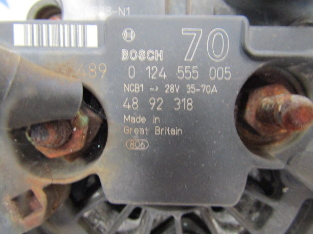 DENNIS ELITE II BOSCH ALTERNATOR P/NO 0124555005 - Układ elektryczny do Komunalnych/ Specjalistycznych: zdjęcie 3 DENNIS ELITE II BOSCH ALTERNATOR P/NO 0124555005 - Układ elektryczny do Komunalnych/ Specjalistycznych: zdjęcie 3