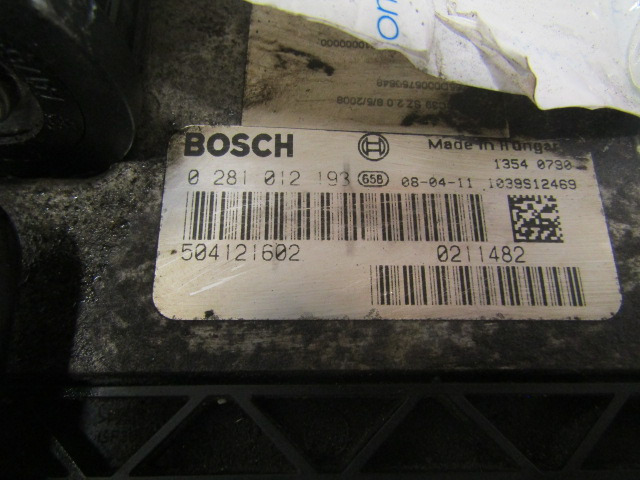 IVECO DAILY 3.0 (FICE 3481C) ECU KIT COMPLETE P/NO BOSCH 0281020193 - ECU do Samochodów ciężarowych: zdjęcie 2 IVECO DAILY 3.0 (FICE 3481C) ECU KIT COMPLETE P/NO BOSCH 0281020193 - ECU do Samochodów ciężarowych: zdjęcie 2