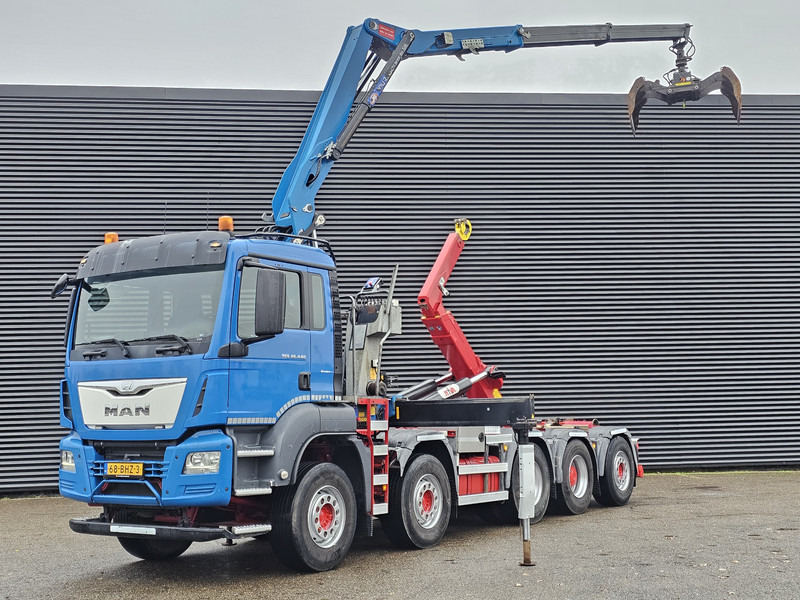 MAN TGS 47.440 BBL / 10X4 HOOKLIFT + Z CRANE - Ciężarówka hakowiec, Samochod ciężarowy z HDS: zdjęcie 1 MAN TGS 47.440 BBL / 10X4 HOOKLIFT + Z CRANE - Ciężarówka hakowiec, Samochod ciężarowy z HDS: zdjęcie 1