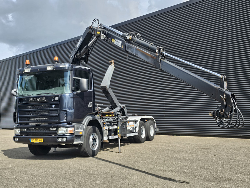 Scania R114.340 6x2 / HIAB CRANE + 25T HOOKLIFT - Ciężarówka hakowiec, Samochod ciężarowy z HDS: zdjęcie 2 Scania R114.340 6x2 / HIAB CRANE + 25T HOOKLIFT - Ciężarówka hakowiec, Samochod ciężarowy z HDS: zdjęcie 2