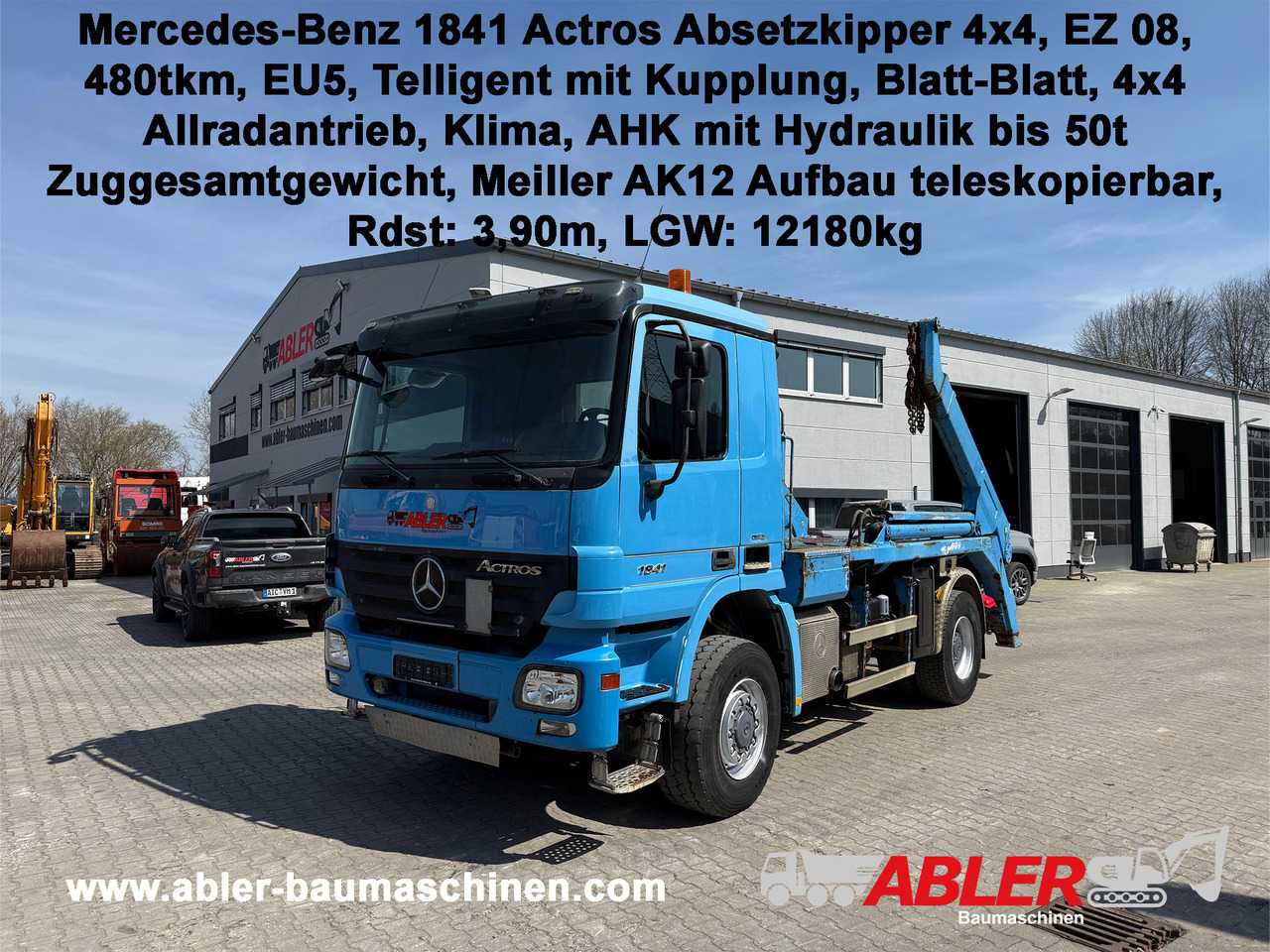 Mercedes-Benz 1841 Actros MP2 Absetzkipper 4x4 Allrad Klima - Bramowiec: zdjęcie 1 Mercedes-Benz 1841 Actros MP2 Absetzkipper 4x4 Allrad Klima - Bramowiec: zdjęcie 1