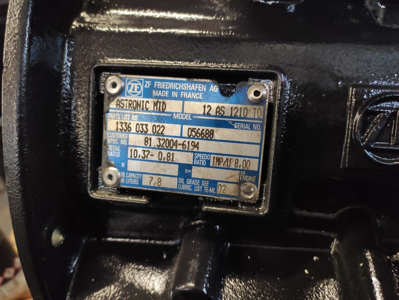 MAN (ZF 12AS1210TD) - Skrzynia biegów do Samochodów ciężarowych: zdjęcie 2 MAN (ZF 12AS1210TD) - Skrzynia biegów do Samochodów ciężarowych: zdjęcie 2