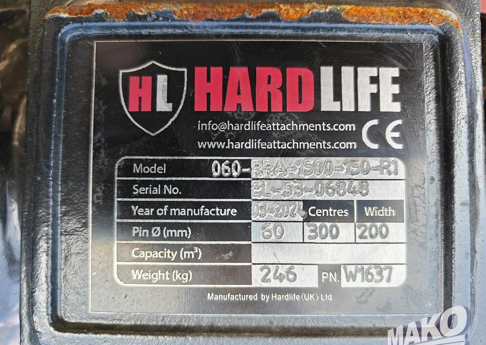 Grabie zrywaki HardLife 152cm do koparki do 10 ton Miller fi 60 - Osprzęt do Maszyn budowlanych: zdjęcie 4 Grabie zrywaki HardLife 152cm do koparki do 10 ton Miller fi 60 - Osprzęt do Maszyn budowlanych: zdjęcie 4