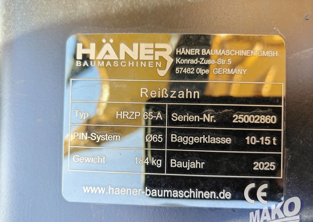 Nowy zrywak do koparki Haner HRZP 65-A Miller fi 65 - Osprzęt do Maszyn budowlanych: zdjęcie 5 Nowy zrywak do koparki Haner HRZP 65-A Miller fi 65 - Osprzęt do Maszyn budowlanych: zdjęcie 5
