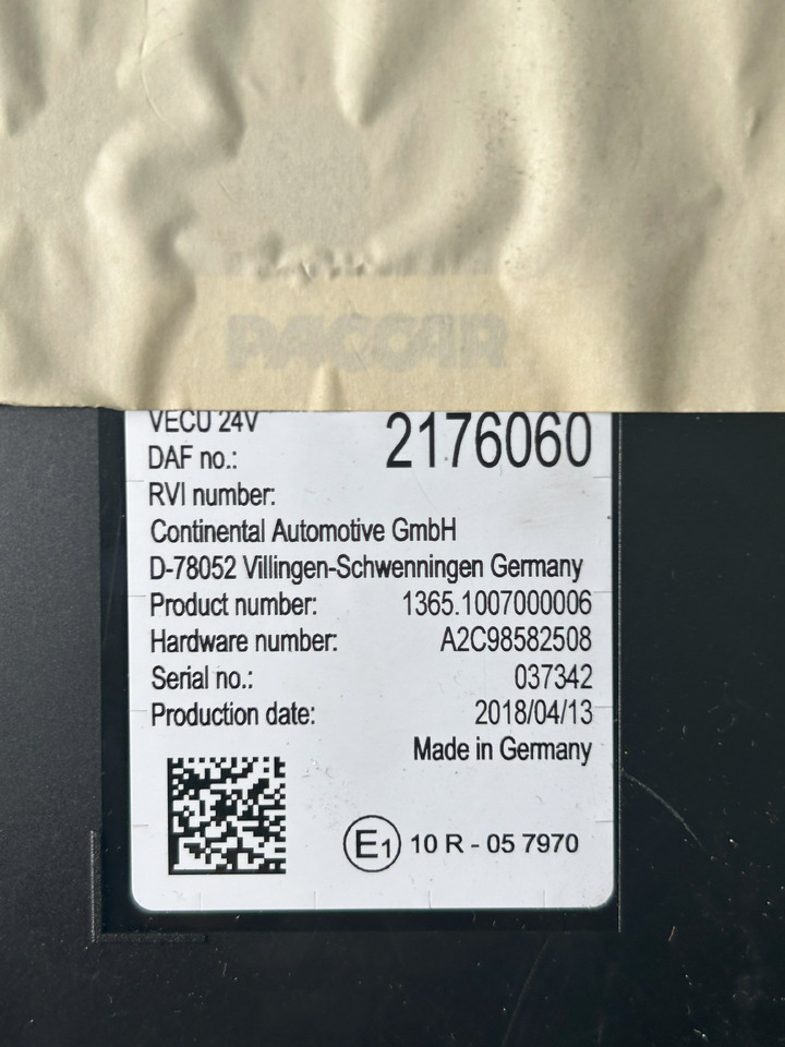 DAF XF 106 480 VECU - ECU: zdjęcie 4 DAF XF 106 480 VECU - ECU: zdjęcie 4