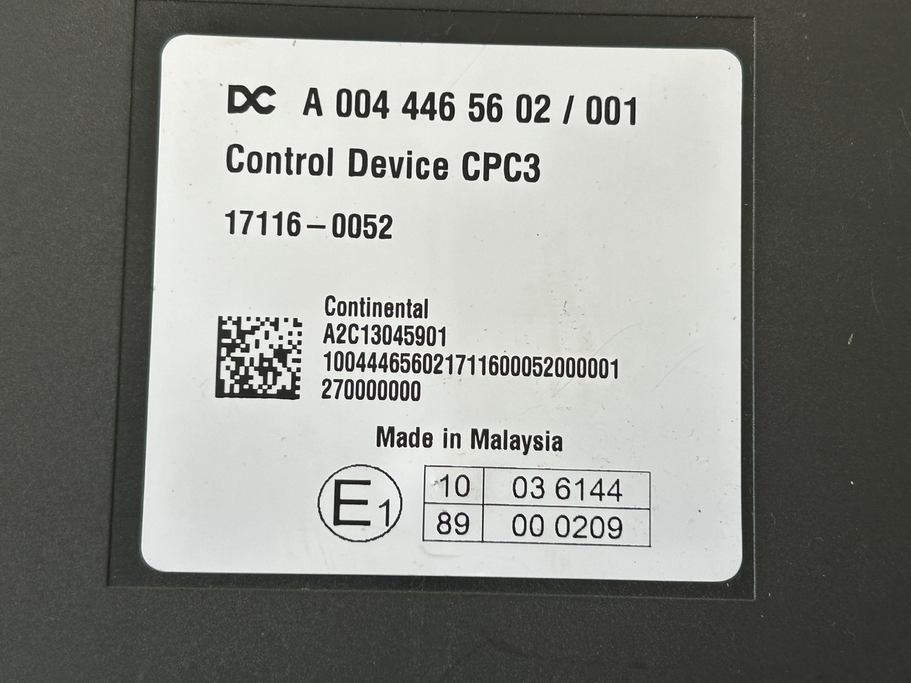 MERCEDES ACTROS MP4 CPC3 - ECU: zdjęcie 3 MERCEDES ACTROS MP4 CPC3 - ECU: zdjęcie 3