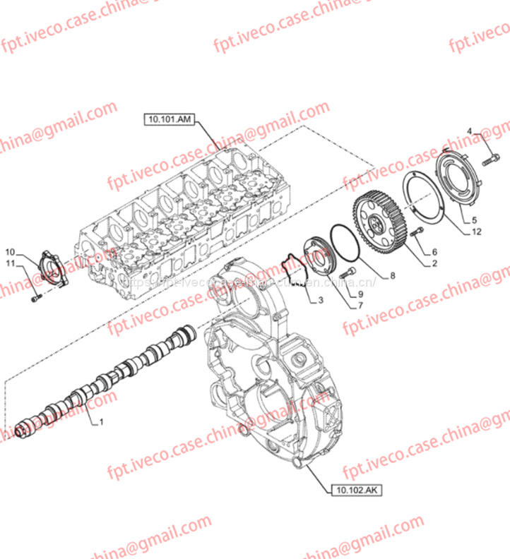 FPT IVECO CASE Cursor9 F2CFE614A*B041/F2CGE614F*V004 5802431166 Gear-Camshaft 504385208 - Wałek rozrządu do Samochodów ciężarowych: zdjęcie 3 FPT IVECO CASE Cursor9 F2CFE614A*B041/F2CGE614F*V004 5802431166 Gear-Camshaft 504385208 - Wałek rozrządu do Samochodów ciężarowych: zdjęcie 3