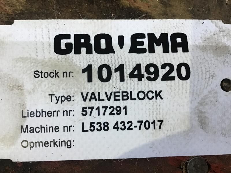 Liebherr Valveblock - Hydraulika: zdjęcie 3 Liebherr Valveblock - Hydraulika: zdjęcie 3