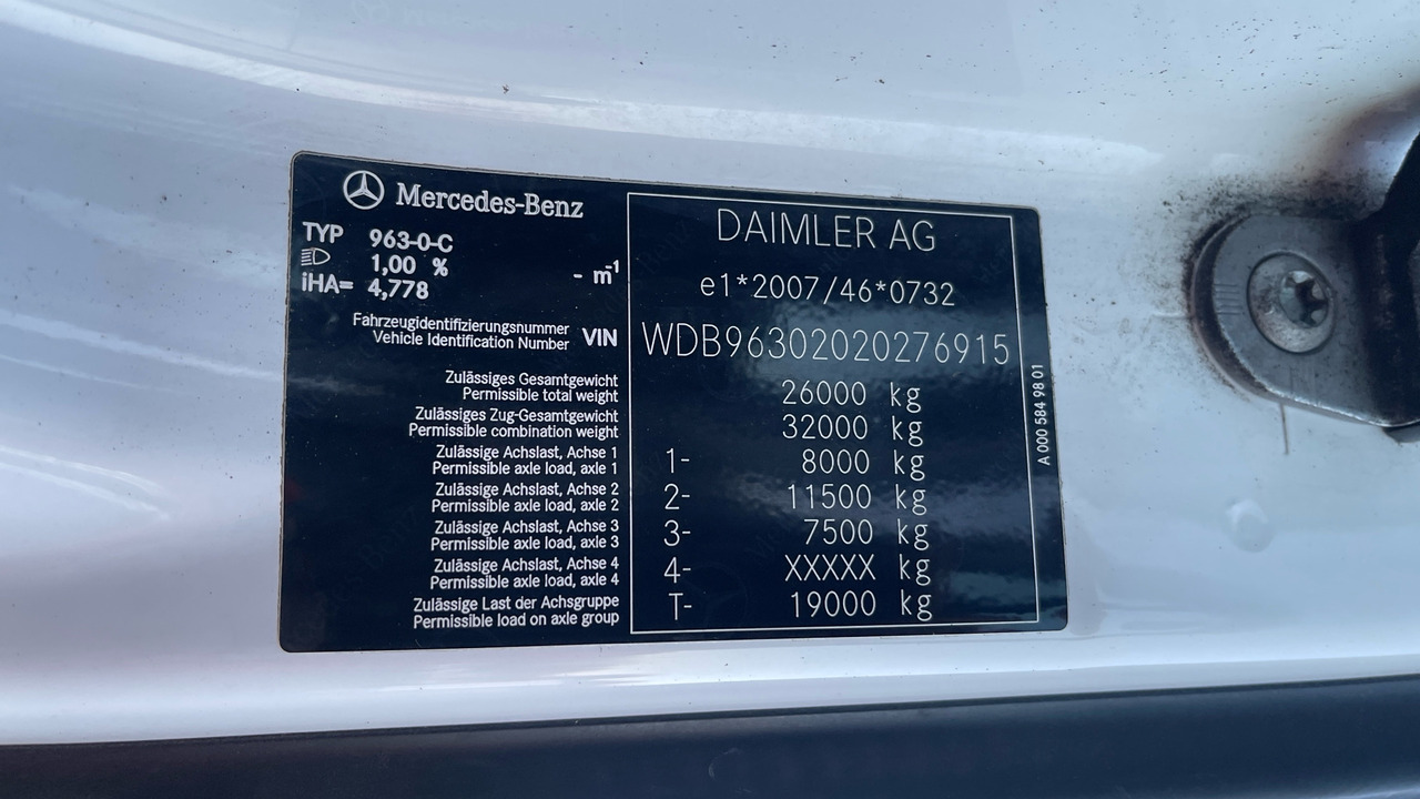 Samochód ciężarowy furgon MERCEDES-BENZ ACTROS  2530: zdjęcie 12