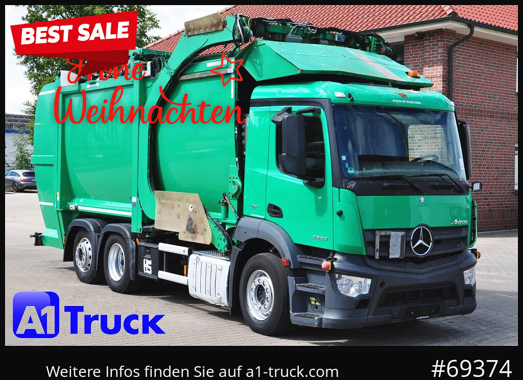 MERCEDES-BENZ Antos 2533, HS Millenium XXL37 Überkopflader, - Śmieciarka: zdjęcie 1 MERCEDES-BENZ Antos 2533, HS Millenium XXL37 Überkopflader, - Śmieciarka: zdjęcie 1