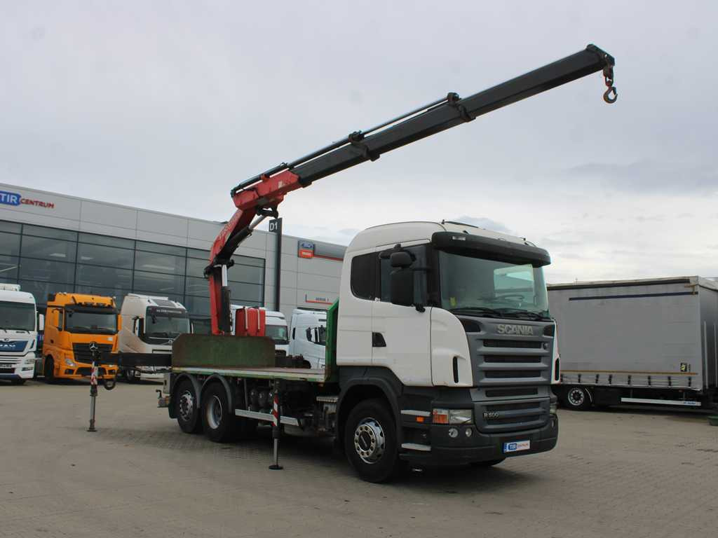 Scania R 500, 6X2, EURO 4, OPTICRUISE, HYDRAULIC ARM FASSI F220A.23 - Samochód ciężarowy skrzyniowy/ Platforma, Samochod ciężarowy z HDS: zdjęcie 3 Scania R 500, 6X2, EURO 4, OPTICRUISE, HYDRAULIC ARM FASSI F220A.23 - Samochód ciężarowy skrzyniowy/ Platforma, Samochod ciężarowy z HDS: zdjęcie 3