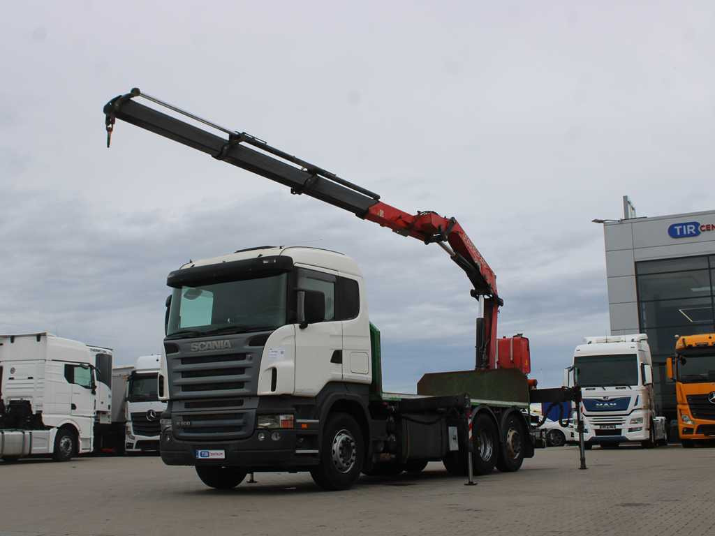 Scania R 500, 6X2, EURO 4, OPTICRUISE, HYDRAULIC ARM FASSI F220A.23 - Samochód ciężarowy skrzyniowy/ Platforma, Samochod ciężarowy z HDS: zdjęcie 1 Scania R 500, 6X2, EURO 4, OPTICRUISE, HYDRAULIC ARM FASSI F220A.23 - Samochód ciężarowy skrzyniowy/ Platforma, Samochod ciężarowy z HDS: zdjęcie 1