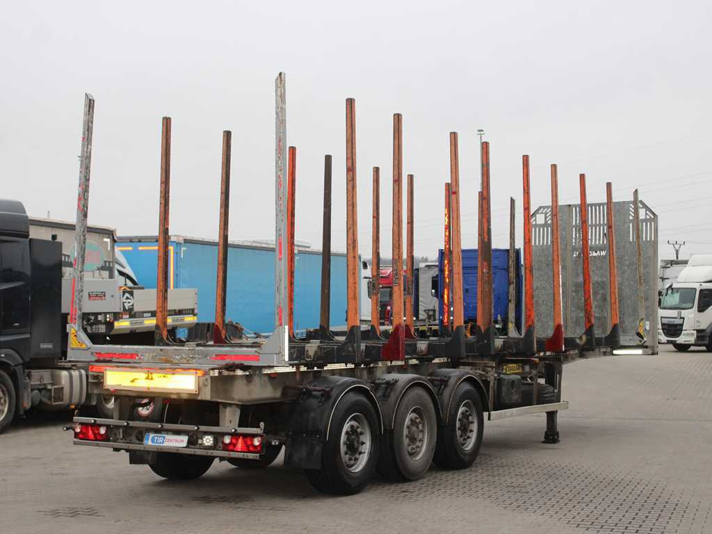 ZASŁAW D-651A, 2x LIFT AXLE, TYRES 80% - Naczepa do drewna: zdjęcie 4 ZASŁAW D-651A, 2x LIFT AXLE, TYRES 80% - Naczepa do drewna: zdjęcie 4