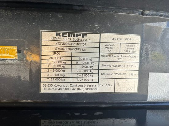 Naczepa wywrotka Kempf SKM 39 Alu-Kastenmulde 55m³ Rollplane: zdjęcie 8 Naczepa wywrotka Kempf SKM 39 Alu-Kastenmulde 55m³ Rollplane: zdjęcie 8