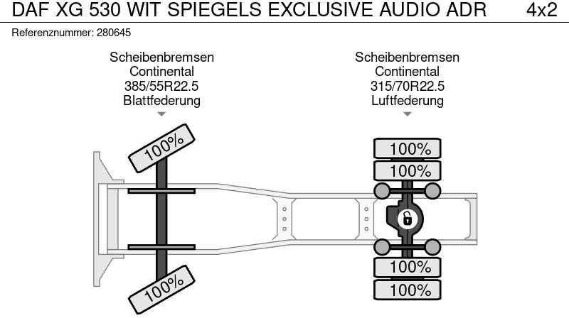 DAF XG 530 WIT SPIEGELS EXCLUSIVE AUDIO ADR - Ciągnik siodłowy: zdjęcie 2 DAF XG 530 WIT SPIEGELS EXCLUSIVE AUDIO ADR - Ciągnik siodłowy: zdjęcie 2