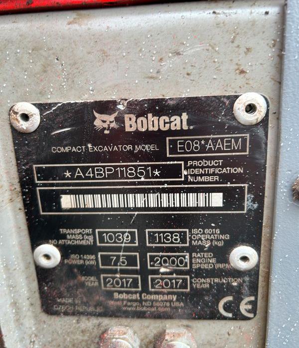 Mini Pelle BOBCAT 1138 KGS - Minikoparka: zdjęcie 5 Mini Pelle BOBCAT 1138 KGS - Minikoparka: zdjęcie 5