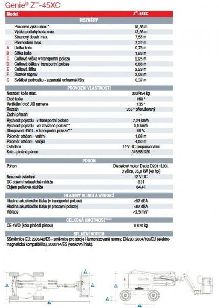 Genie top! Z45 XC - Podnośnik przegubowy: zdjęcie 5 Genie top! Z45 XC - Podnośnik przegubowy: zdjęcie 5
