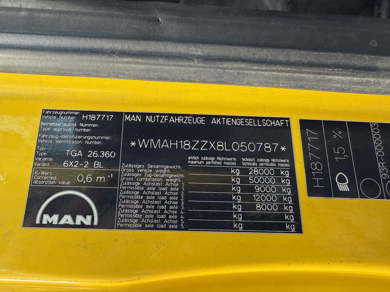 MAN TGA 26.360 6X2 Kipper Kran Palfinger 15500 - Wywrotka, Samochod ciężarowy z HDS: zdjęcie 5 MAN TGA 26.360 6X2 Kipper Kran Palfinger 15500 - Wywrotka, Samochod ciężarowy z HDS: zdjęcie 5