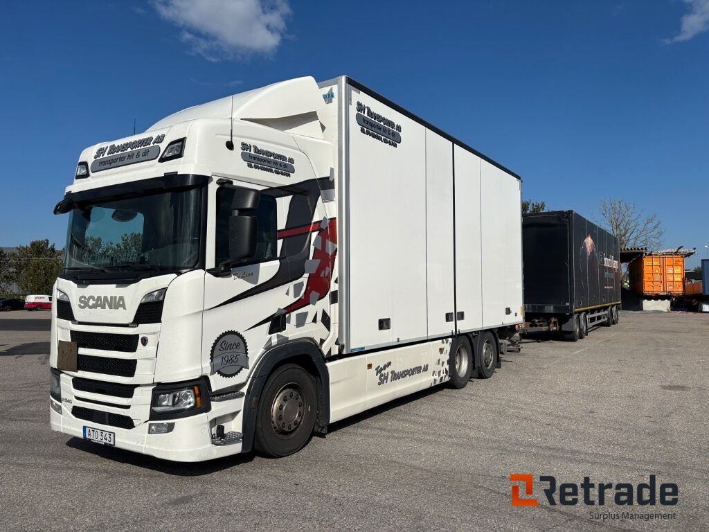 Lastbil med släp Scania R540 B6X2*4NB / NÄRKO D4HW13L62 - Samochód ciężarowy furgon: zdjęcie 1 Lastbil med släp Scania R540 B6X2*4NB / NÄRKO D4HW13L62 - Samochód ciężarowy furgon: zdjęcie 1