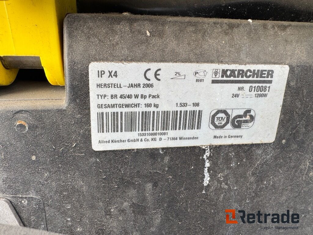 Skurmaskin Kärcher BR 45/40 W - Szorowarka: zdjęcie 5 Skurmaskin Kärcher BR 45/40 W - Szorowarka: zdjęcie 5
