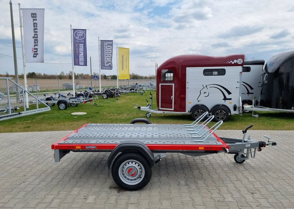 STEMA STM 02 10-25-15.1 red | 251x153 cm 3 motocykle | DMC 1000kg - Przyczepa motocyklowa: zdjęcie 3 STEMA STM 02 10-25-15.1 red | 251x153 cm 3 motocykle | DMC 1000kg - Przyczepa motocyklowa: zdjęcie 3