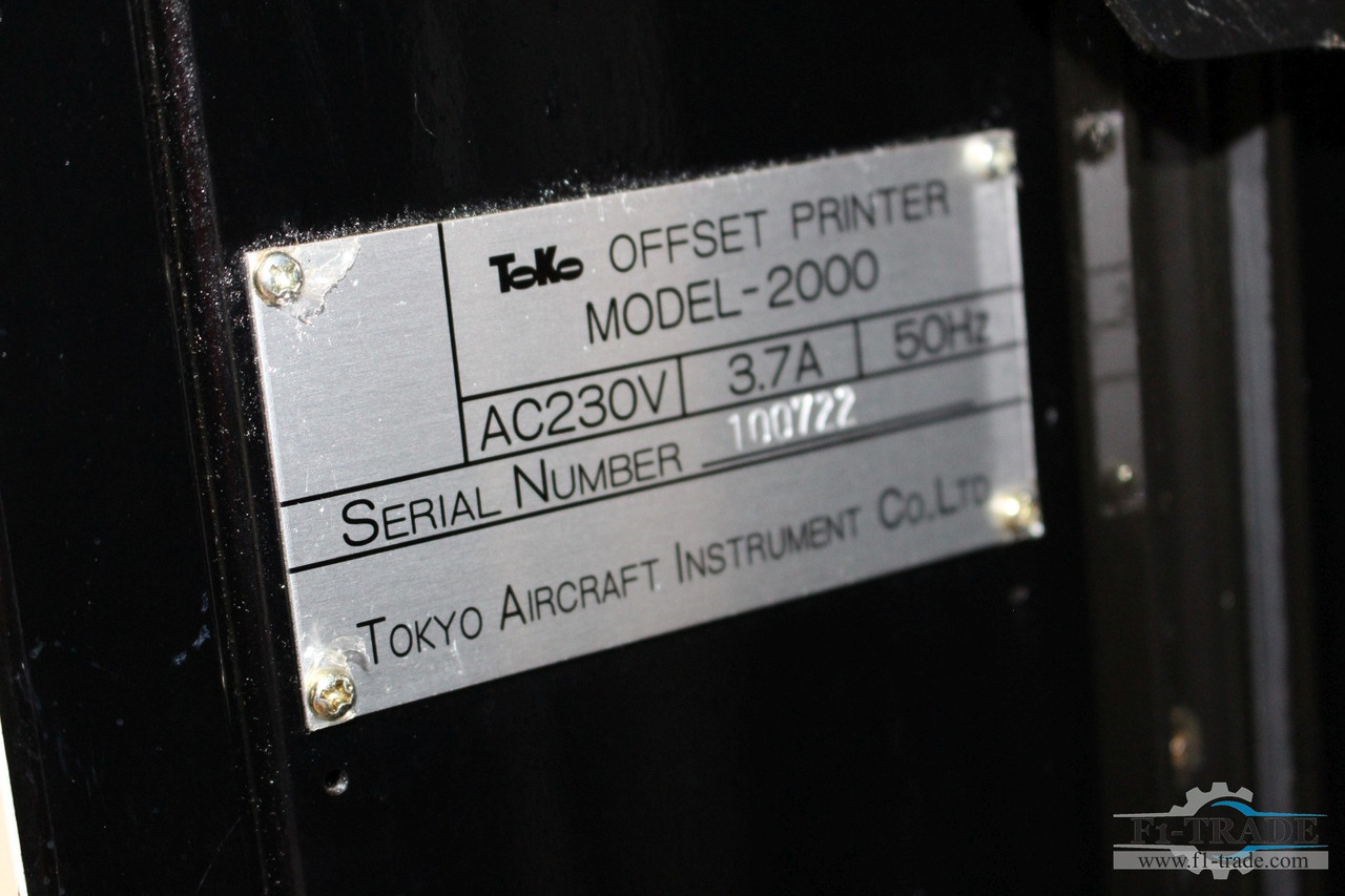 Maszyna offsetowa TOKO 2000: zdjęcie 6