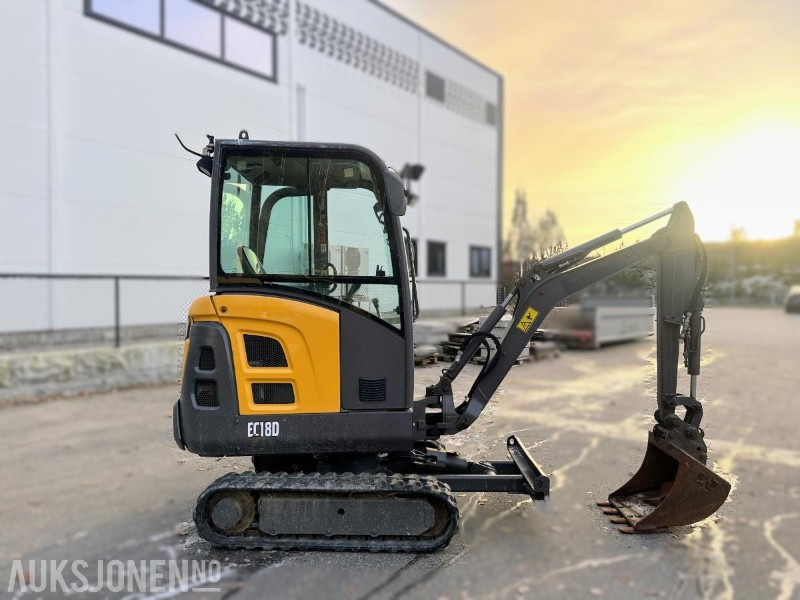 2017 VOLVO EC18D MINIGRAVER 1790 KG SMP GRAVESKUFFE 2358 TIMER - Minikoparka: zdjęcie 3 2017 VOLVO EC18D MINIGRAVER 1790 KG SMP GRAVESKUFFE 2358 TIMER - Minikoparka: zdjęcie 3
