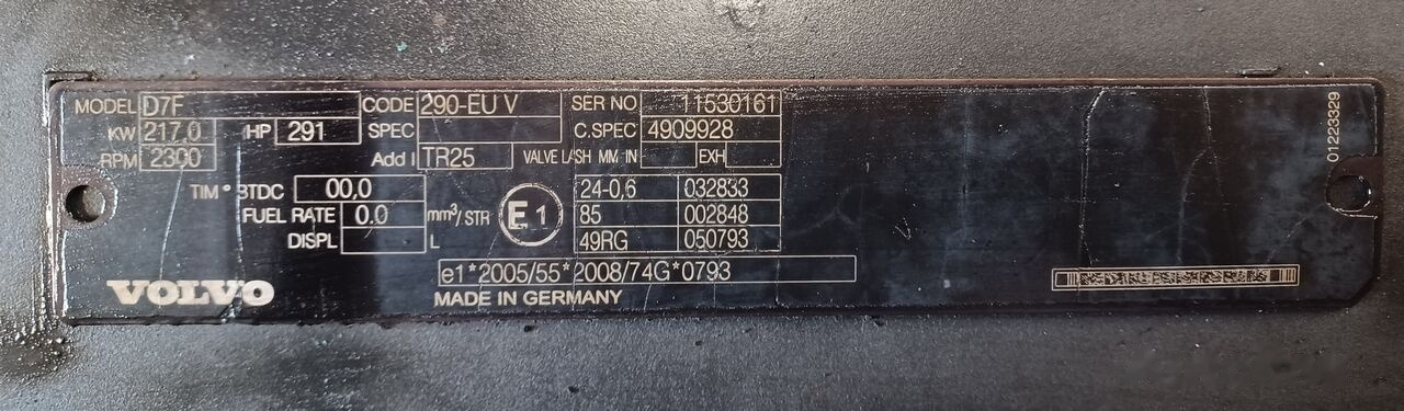 Volvo D7F 290 E5 Volvo FL - Silnik do Samochodów ciężarowych: zdjęcie 5 Volvo D7F 290 E5 Volvo FL - Silnik do Samochodów ciężarowych: zdjęcie 5