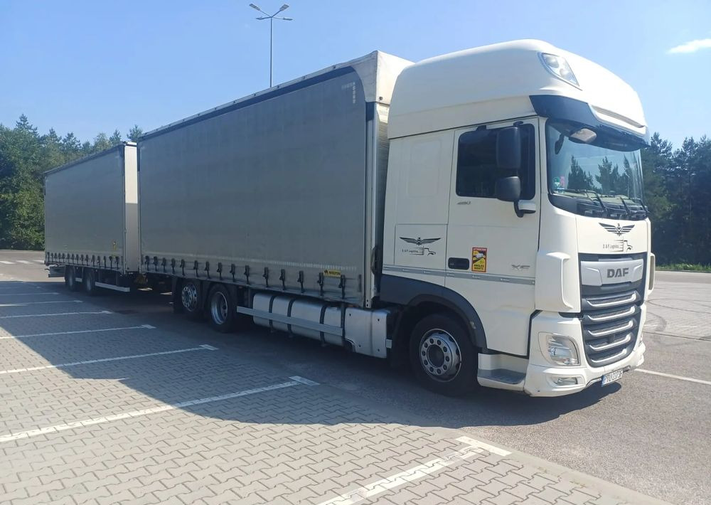 DAF XF 480 SUPER SPACE CAB / ZESTAW TANDEM PRZEJAZDOWY 120 M3 / SSC / ACC /EURO 6 - Samochód ciężarowy plandeka: zdjęcie 1 DAF XF 480 SUPER SPACE CAB / ZESTAW TANDEM PRZEJAZDOWY 120 M3 / SSC / ACC /EURO 6 - Samochód ciężarowy plandeka: zdjęcie 1