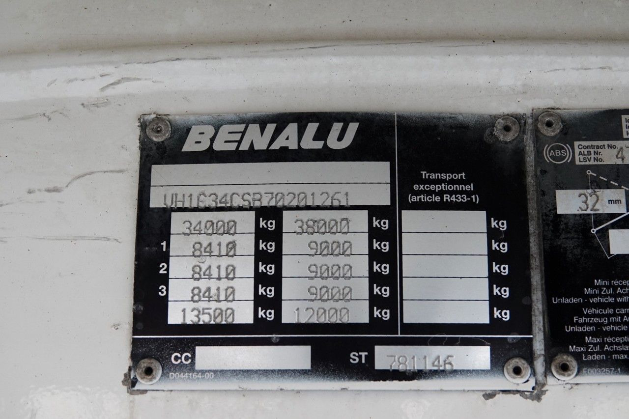 Naczepa wywrotka Benalu WYWROTKA ALUMINIOWA / 80 m3: zdjęcie 17 Naczepa wywrotka Benalu WYWROTKA ALUMINIOWA / 80 m3: zdjęcie 17