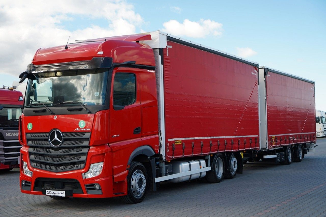 Mercedes-Benz ACTROS 2545 / ZESTAW TANDEM 120 M3 / PRZEJAZDOW - Samochód ciężarowy plandeka: zdjęcie 2 Mercedes-Benz ACTROS 2545 / ZESTAW TANDEM 120 M3 / PRZEJAZDOW - Samochód ciężarowy plandeka: zdjęcie 2