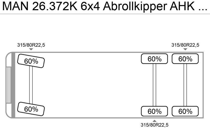 MAN 26.372K 6x4 Abrollkipper AHK Blatt/Blatt - Ciężarówka hakowiec: zdjęcie 4 MAN 26.372K 6x4 Abrollkipper AHK Blatt/Blatt - Ciężarówka hakowiec: zdjęcie 4